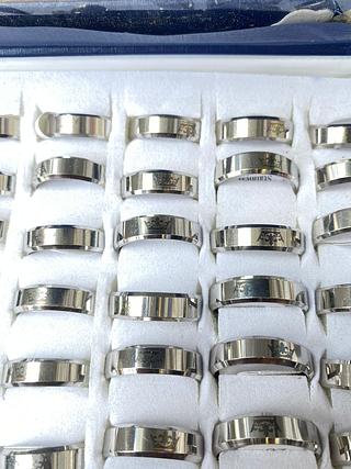 6mm anel alianca com caxia fecho com- 36 UNIDADE