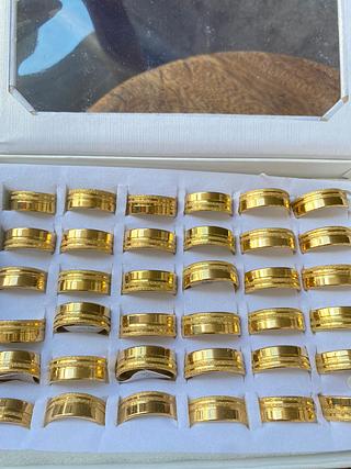 8mm anel alianca com caxia fecho com- 36 UNIDADE