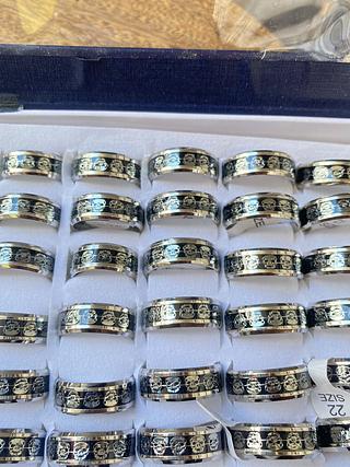 8mm anel alianca com caxia fecho com- 36 UNIDADE