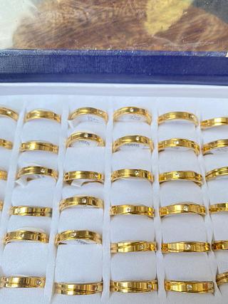 4mm anel alianca com caxia fecho com- 36 UNIDADE