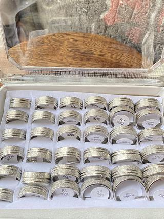 8mm anel alianca com caxia fecho com- 36 UNIDADE