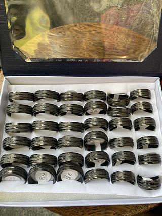 8mm anel alianca com caxia fecho com- 36 UNIDADE