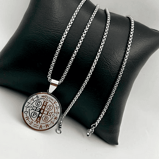 corrente 60cm com pingente sao bento