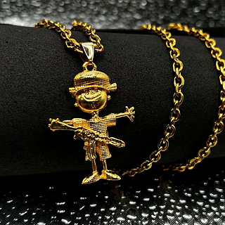 corrente menino com pingente maluquinho