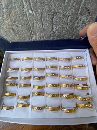 4mm anel alianca com caxia fecho com- 36 UNIDADE