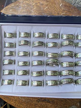 8mm anel com luz com caxia fecho com- 36 UNIDADE