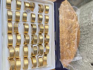 8mm anel pai nosse dourado com caxia fecho com- 36 UNIDADE