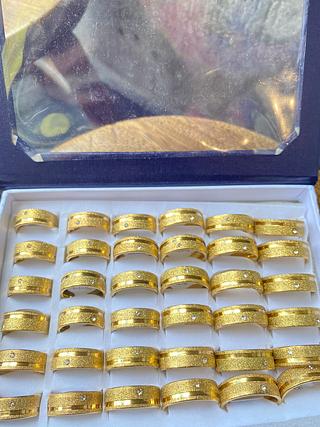 8mm anel alianca com caxia fecho com- 36 UNIDADE