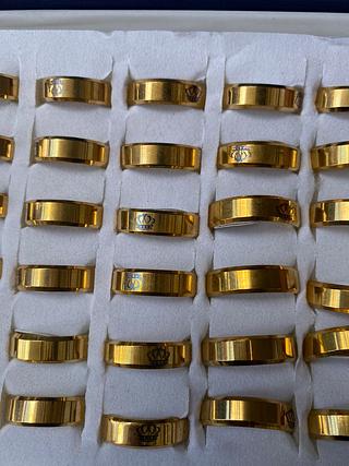 6mm anel alianca com caxia fecho com- 36 UNIDADE