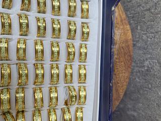 8mm anel alianca luz com caxia fecho com- 36 UNIDADE