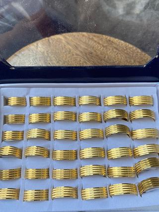 8mm anel alianca com caxia fecho com- 36 UNIDADE