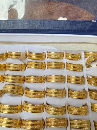 8mm anel alianca com caxia fecho com- 36 UNIDADE