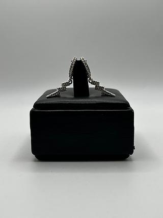 brinco raio cravejado